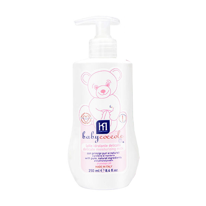 Дитяче ніжне зволожувальне молочко для тіла Babycoccole Delicate Moisturizing Milk від народження, 250 мл